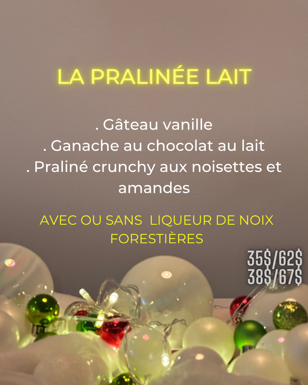 LA BÛCHE PRALINÉE NOISETTE