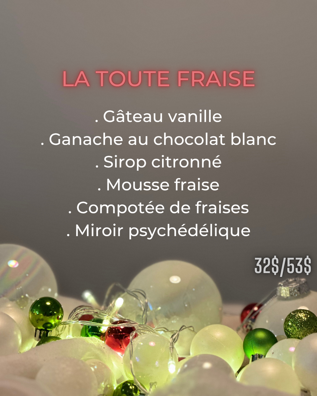 LA BÛCHE TOUTE FRAISE